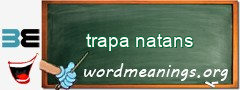 WordMeaning blackboard for trapa natans